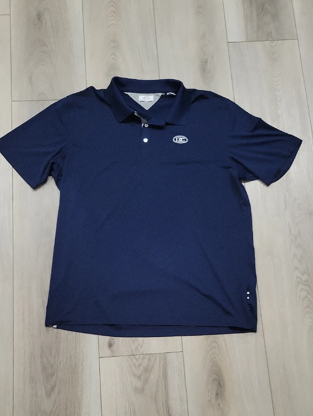 adidas Navy Short-Sleeve Polo with Subtle Logo